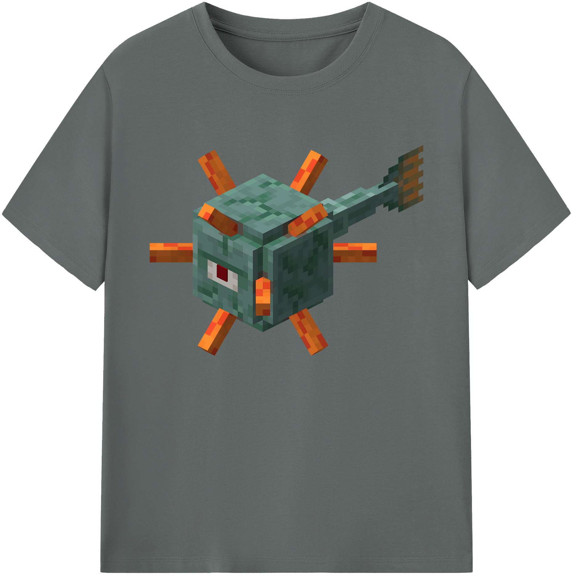 （画像用） マインクラフト ブロックの世界 Minecraft MC Block world 綿100％ メンズ半袖Tシャツ｜肌触りやわらか＆通気性